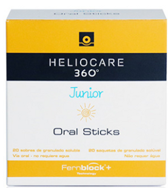 Стіки для захисту дитячої шкіри Heliocare 360º Junior Oral Sticks 20 шт (8470001889348) - зображення 1