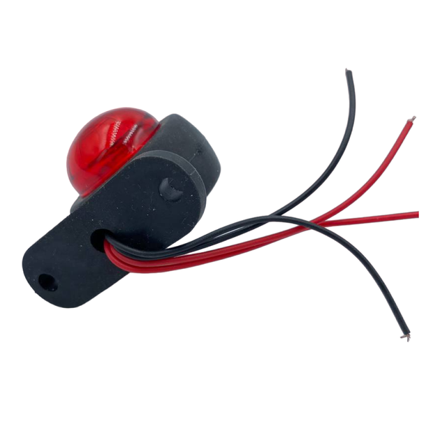 Боковые фонари LED/ЛЕД габариты заноса прицепа для грузовых авто 12-24V рожки в резиновом корпусе КРУГ - изображение 2