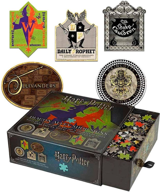 Puzzle PAN Vision ze znakami sklepu na ulicy Pokątnej Harry'ego Pottera 1000 elementów (849421004507) - obraz 2