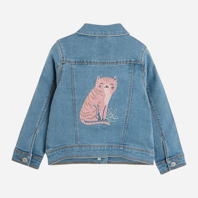 Дитяча джинсова куртка для дівчинки Cool Club CJG2411440 98 см Блакитна (5903977186485) - зображення 2
