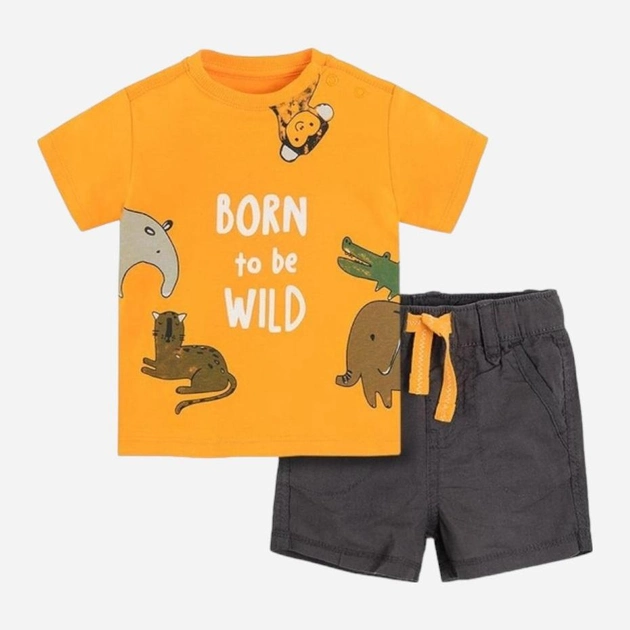 Дитячий літний костюм (футболка + шорти) для хлопчика Cool Club CCB2402517-00 62 см Різнокольоровий (5903977297723) - зображення 1