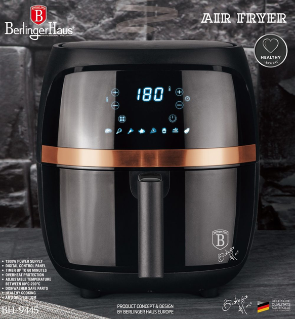 Мультипіч Berlinger Haus Airfryer BH-9445 (5999108451553) - зображення 4