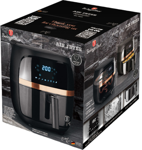 Мультипіч Berlinger Haus Airfryer BH-9445 (5999108451553) - зображення 8