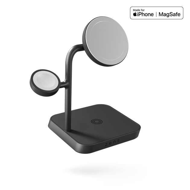 Безпроводная зарядка Zens 4-in-1 MagSafe + Watch Wireless Charging Station Black (ZEAPDC01/00) - Фото 2 Безпроводная зарядка Zens 4-in-1 MagSafe + Watch Wireless Charging Station Black (ZEAPDC01/00) - изображение 2
