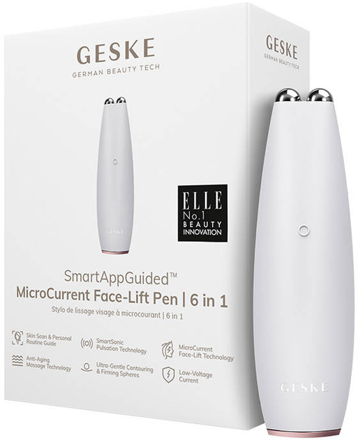 Мікрострумовий масажер для обличчя Geske MicroCurrent Face-Lift Pen 6 в 1 Starlight (GK000013SL01) - зображення 1