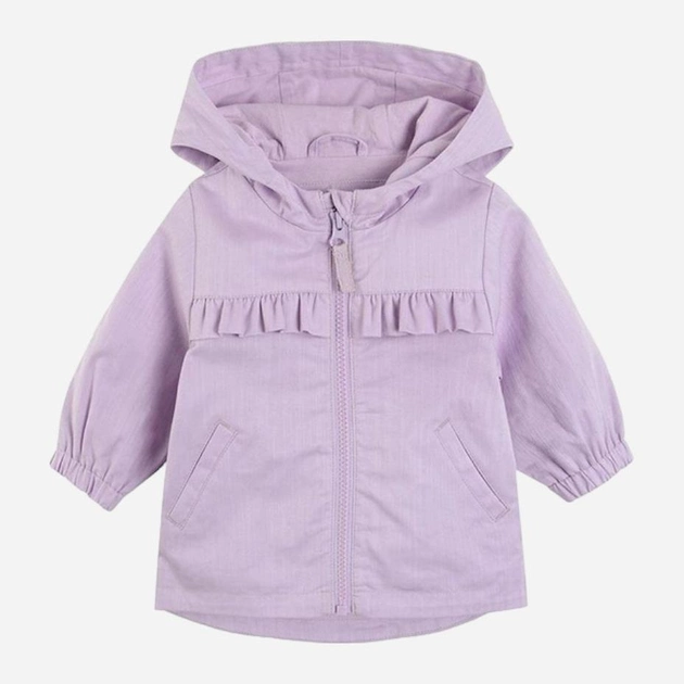 Дитяча демісезонна куртка-парка для дівчинки Cool Club COG2401153 80 см Фіолетова (5903977224835) - зображення 1