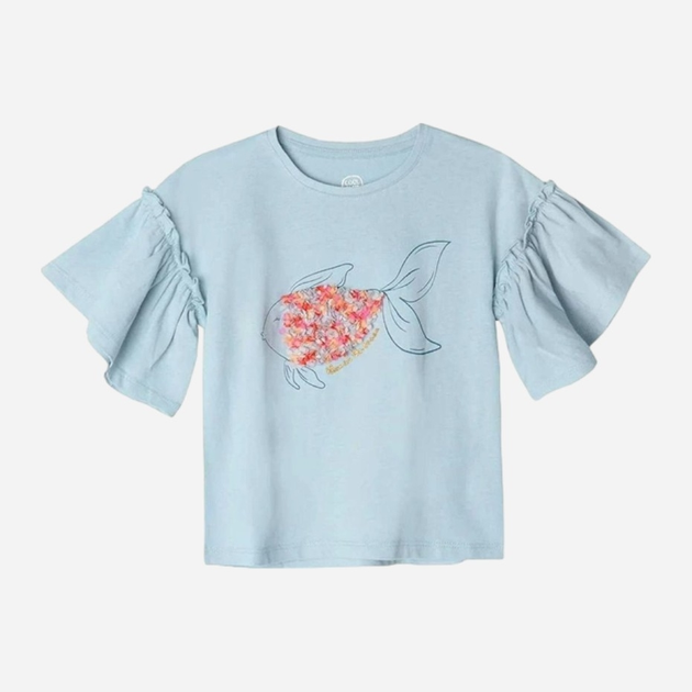 Дитяча футболка для дівчинки Cool Club CCG2411991 134 см Світло-блакитна (5903977270139) - зображення 1