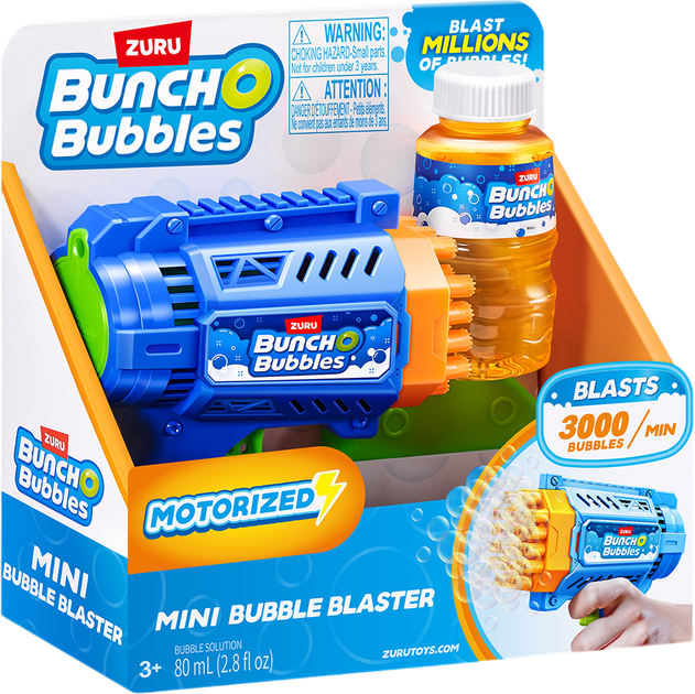 Игровой набор Bunch O Bubbles Mini S1 Бластер с мыльными пузырями (11347) - изображение 6