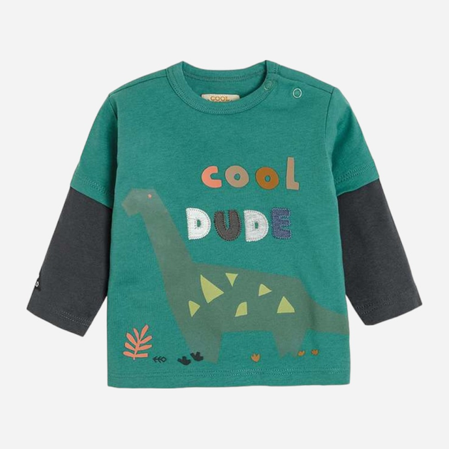 Дитяча футболка з довгими рукавами для хлопчика Cool Club CCB2300978 86 см Зелена (5903977008237) - зображення 1