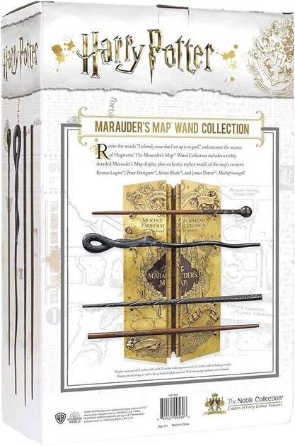 Набір The Noble Collection Чарівні палички Мародерів 4 шт + Карта Мародерів (849421005696) - зображення 3