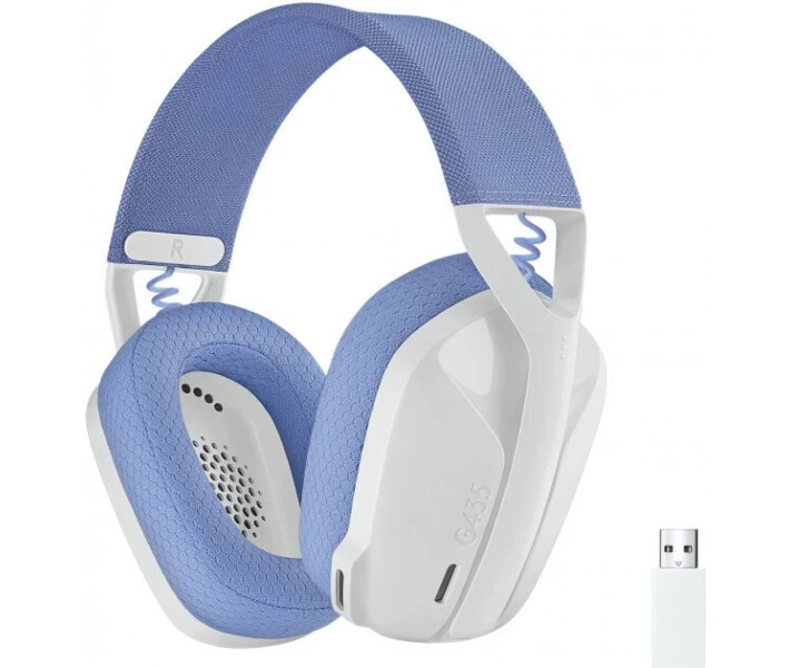Bluetooth-навушники ігрові Logitech G435 Wireless Gaming білі (981-001074) - Фото 1 Bluetooth-навушники ігрові Logitech G435 Wireless Gaming білі (981-001074) - зображення 1