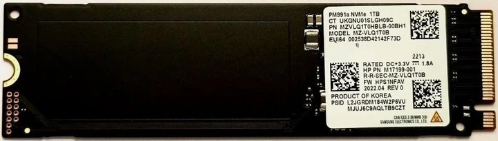 SSD диск Samsung PM991a 1TB M.2 2280 PCIe 3.0 x4 NVMe 3D NAND TLC