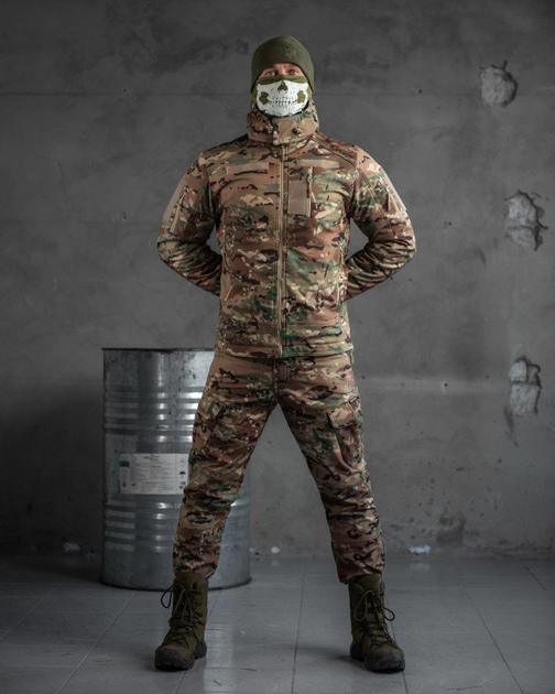 Зимовий тактичний костюм софтшел single sword jumper подвійний фліс XXL - зображення 1