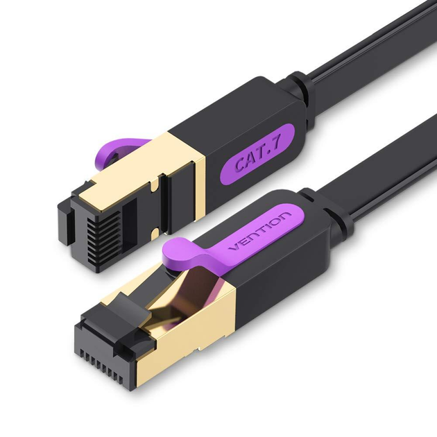 Патч корд Vention сетевой кабель 10 Гбит\с Ethernet RJ45 Cat 7 плоский ...