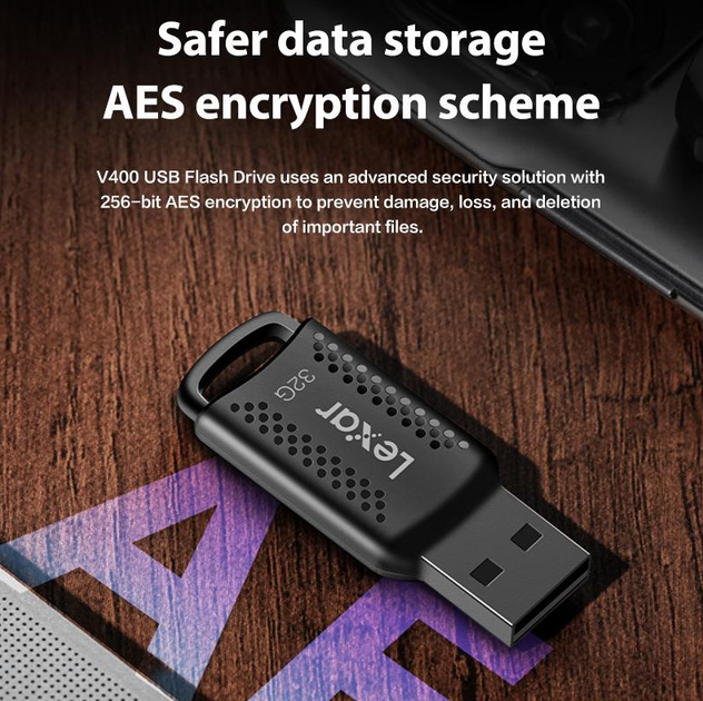 Флеш накопитель Lexar JumpDrive V400 32 ГБ USB 3.0 - изображение 7