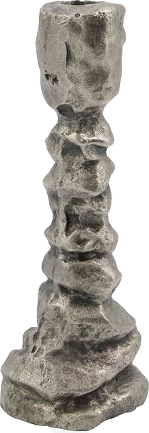 Świecznik House Doctor Raku srebrzysty 20 cm (203660826) - obraz 1