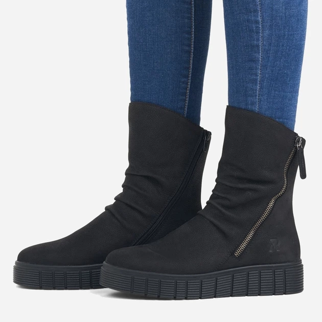 Жіночі ботильйони Rieker REVW1063-00 38 Чорні (4061811124787) - зображення 8