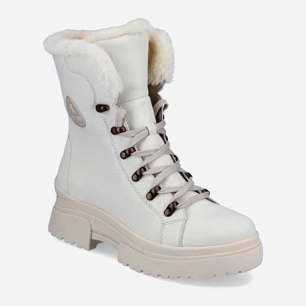 Жіночі зимові черевики високі Rieker REVW0372-80 38 Бежеві (4060596912435) - зображення 1