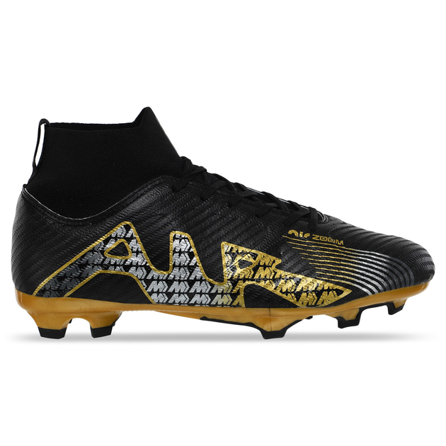 Бутсы футбольные с носком Zelart Zoom 220918B-4 размер 44 Black-Gold от ...