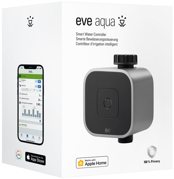Розумний контролер водопостачання Eve Aqua вуличний чорно-сірий (10ECC8101) - зображення 5