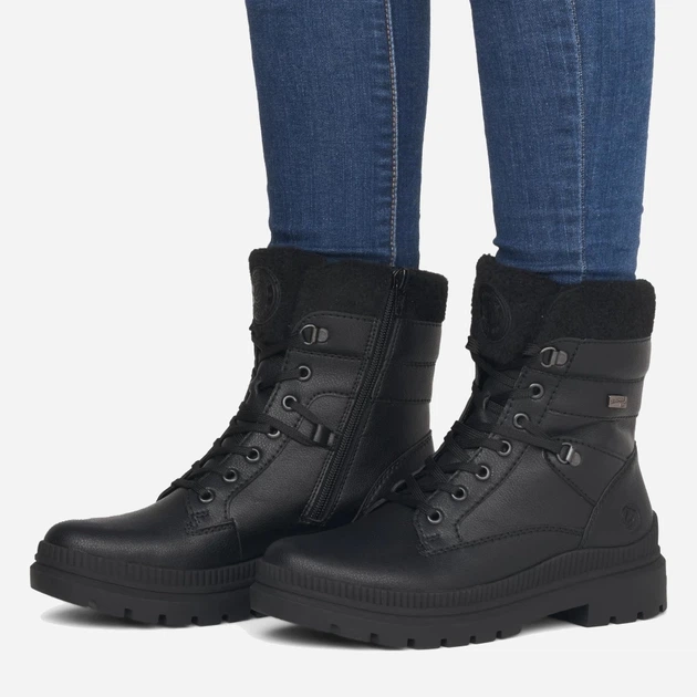 Zimowe trapery damskie skórzane Remonte REMD0C77-03 37 Czarne (4061811030439) - obraz 9