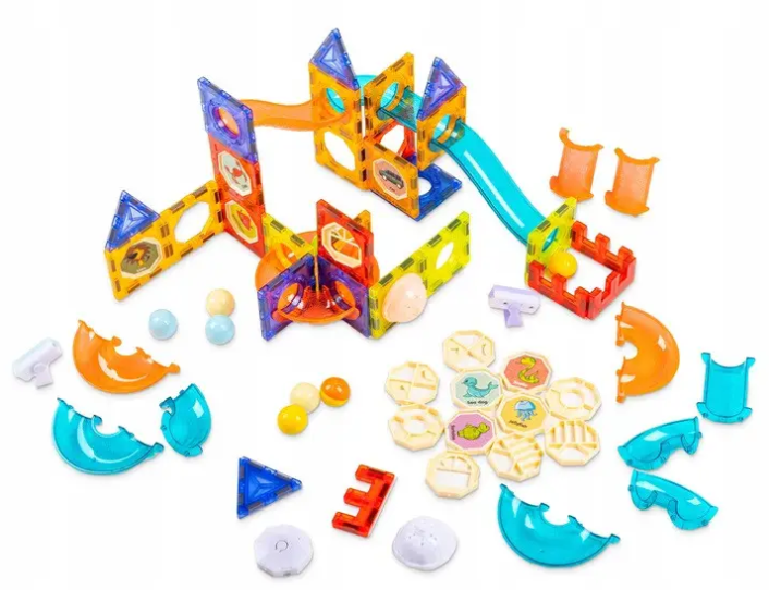 Магнитные строительные блоки-светящийся трек 75 элементов Kinderplay KP2208 - изображение 2
