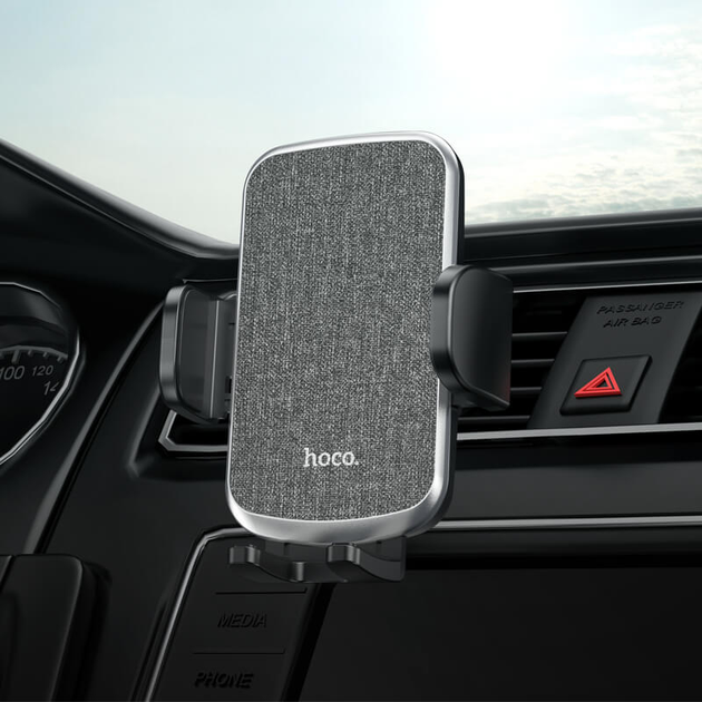 Универсальный автодержатель HOCO Polaris push-type air outlet car holder CA94 - Фото 4 Универсальный автодержатель HOCO Polaris push-type air outlet car holder CA94 - изображение 4