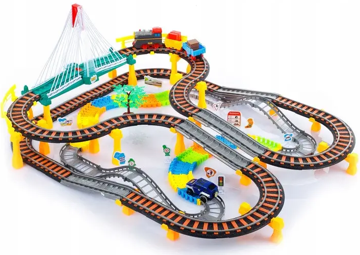 Електрична залізниця з гоночною трасою 2в1 Kinderplay KP0635 - зображення 4