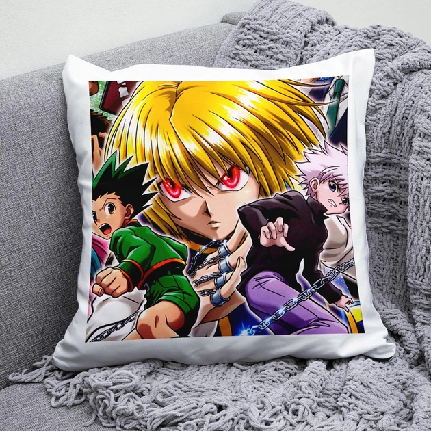 Плюшевая подушка Хантер х Хантер Hunter × Hunter anime принт №2 квадрат 35х35 см белая - Фото 1 Плюшевая подушка Хантер х Хантер Hunter × Hunter anime принт №2 квадрат 35х35 см белая - изображение 1