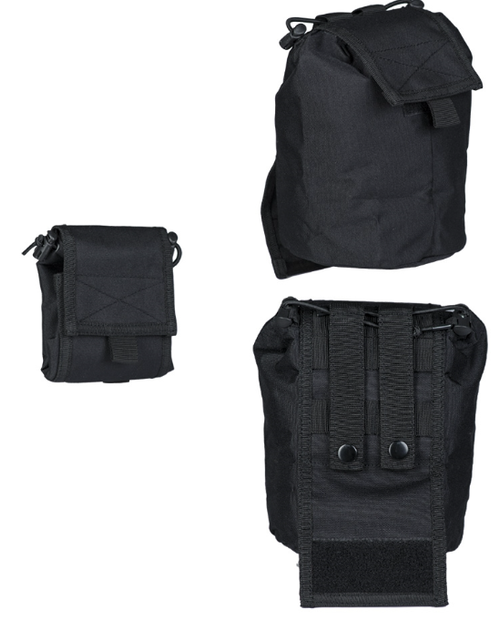 Складна сумка Mil-Tec SHELL POUCH COLLAPS 16156402 Black - зображення 2