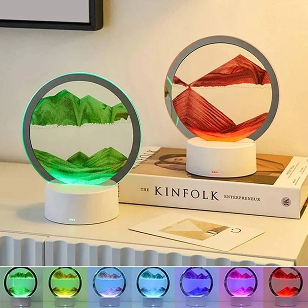 Настольная LED Ночник, Песочные часы 3D “Moving Sands Capes” USB - изображение 3