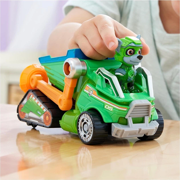 Щенячий патруль Могутні цуценята вантажівка Роккі світло, звук Paw Patrol Mighty Movie Recycling Lorry Rocky Pups Spin Master (6067508) - зображення 4