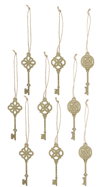 Zestaw ozdób choinkowych Bloomingville Kaley Chrismas key Ornaments 8.5 cm 9 szt (82060040) - obraz 1