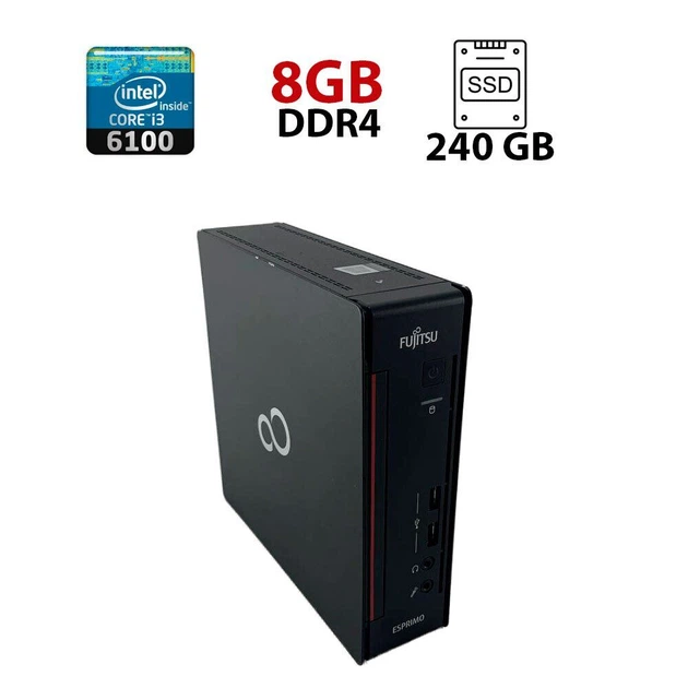 Компьютер Fujitsu Esprimo Q556/2 USDT / Intel Core i3-6100 (2 (4) ядра по 3.7 GHz) / 8 GB DDR4 / 240 GB SSD / Intel HD Graphics 530 / DisplayPort - изображение 4