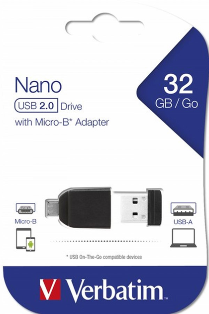 Флеш пам'ять USB Verbatim OTG USB 32GB Black (23942498223) - зображення 7