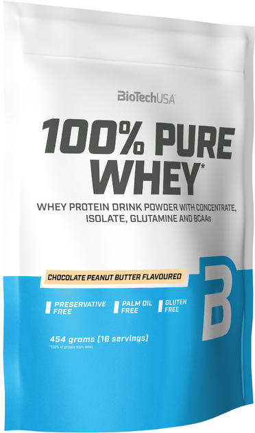 Protein Biotech 100% Pure Whey 454 g Czekolada - Masło orzechowe (5999076238415) - obraz 1