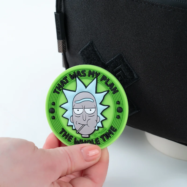 Бейдж на липучці Kite Rick and Morty Зелено-чорний (RM24-3011-1) - зображення 4