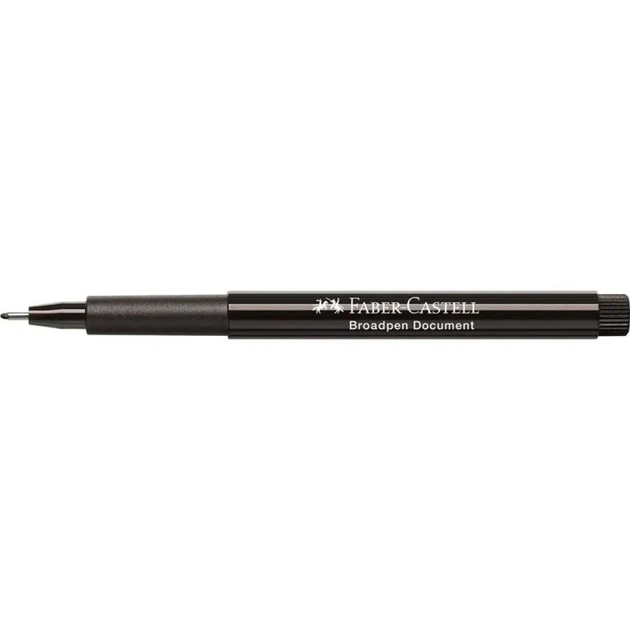 Капілярна ручка Faber-Castell Broadpen чорна 1554, 0,8 мм - Фото 4 Капілярна ручка Faber-Castell Broadpen чорна 1554, 0,8 мм - изображение 4