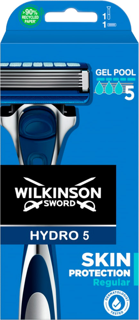 Maszynka do golenia Wilkinson Sword Hydro5 Skin Protection Regular z wymiennym wkładem (4027800439935) - obraz 1