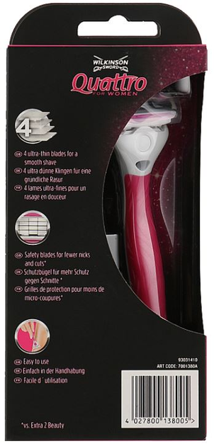 Maszynka do golenia Wilkinson Sword Quattro For Woman (4027800138005) - obraz 2