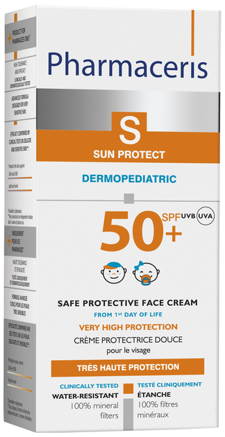 Krem przeciwsłoneczny do twarzy od pierwszych dni życia Pharmaceris S Sun Protection SPF50+ 50 ml (5900717149816) - obraz 2