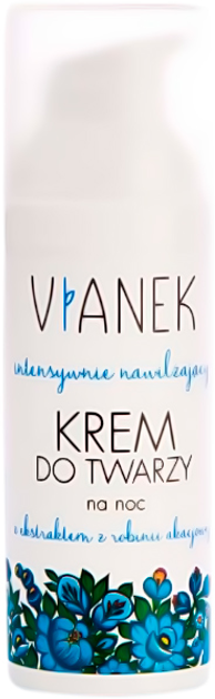 Krem do twarzy na noc Vianek intensywnie nawilżający 50 ml (5907502687683) - obraz 1