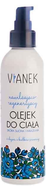 Олія для тіла Vianek Зволожувальна та регенерувальна з олією з проростків пшениці 200 мл (5907502687751) - зображення 1