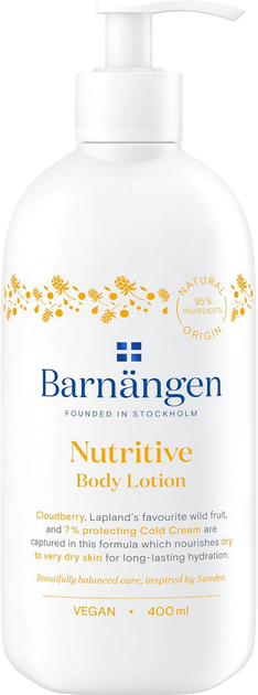 Balsam do ciała Barnangen Nutritive do skóry suchej z maliną moroszką 400 ml (9000101074413) - obraz 1
