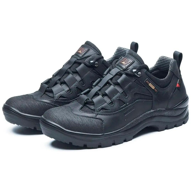 Тактические кроссовки демисезонные PAV 401 черные кожаные с мембраной Winterfrost 42 - изображение 1