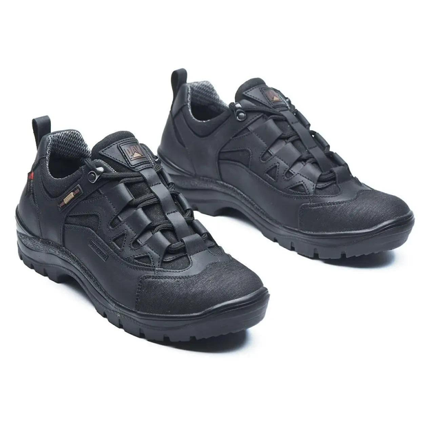 Тактичні кросівки демісезонні PAV 401 чорні шкіряні з мембраною Winterfrost 46 - зображення 2
