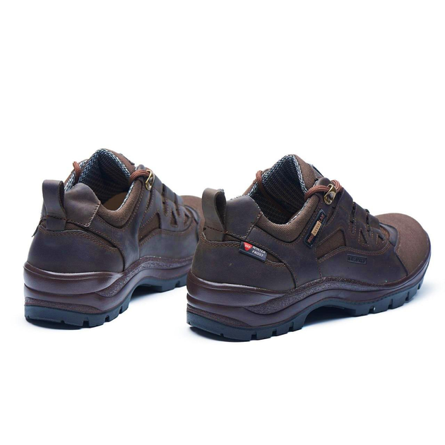 Тактические кроссовки демисезонные PAV 401 коричневые кожаные с мембраной Winterfrost 41 - изображение 2