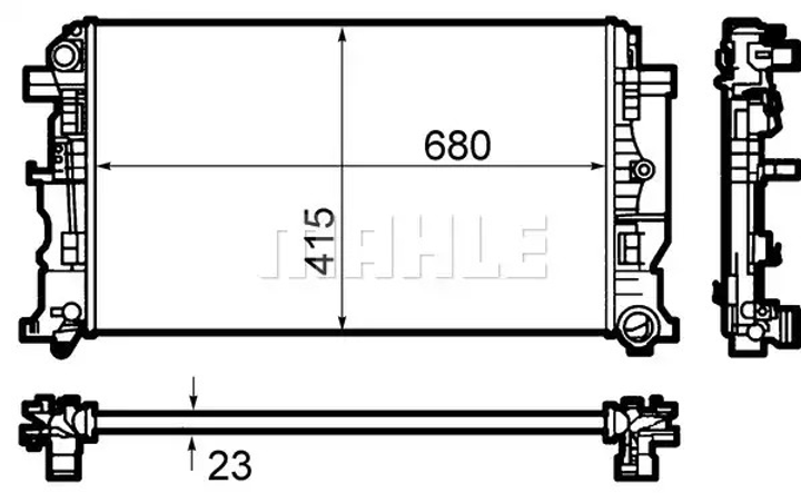 Радиатор охлаждения двигателя Sprinter/Crafter 06-, MAHLE/KNECHT (CR1710000S) - изображение 2