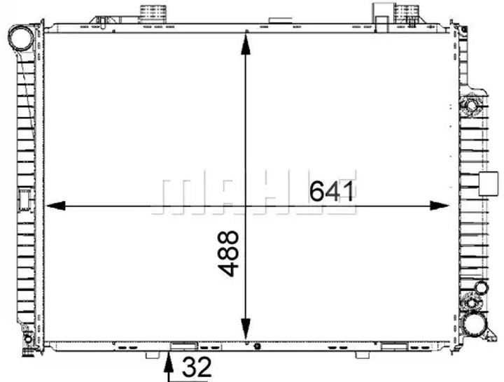 Радиатор охлаждения двигателя W210 3.0-5.0 (Premium Line! OE), MAHLE/KNECHT (CR245000S) - изображение 1