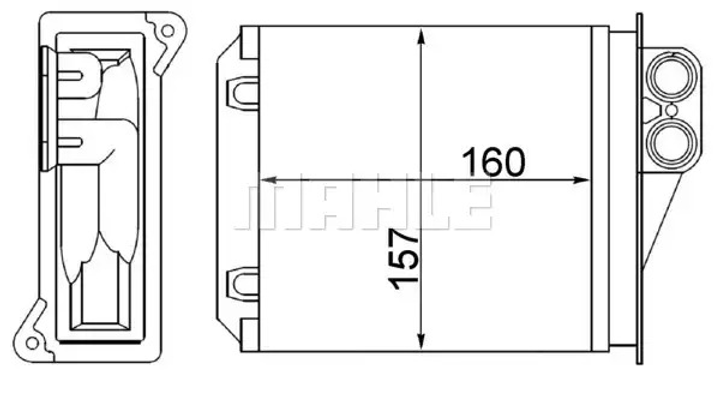 Радіатор пічки Spriter/Crafter 2.0D-2.5D 06-16, MAHLE/KNECHT (AH168000S) - зображення 1